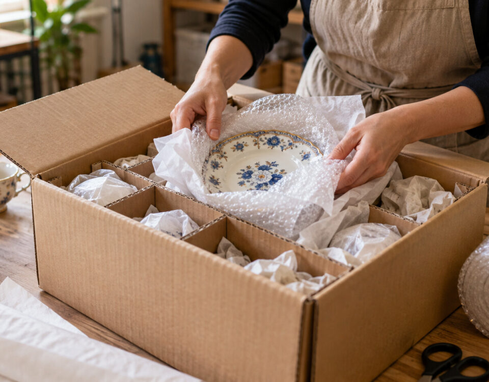 Como porcelana antiga atravessa o frete sem virar cacos?